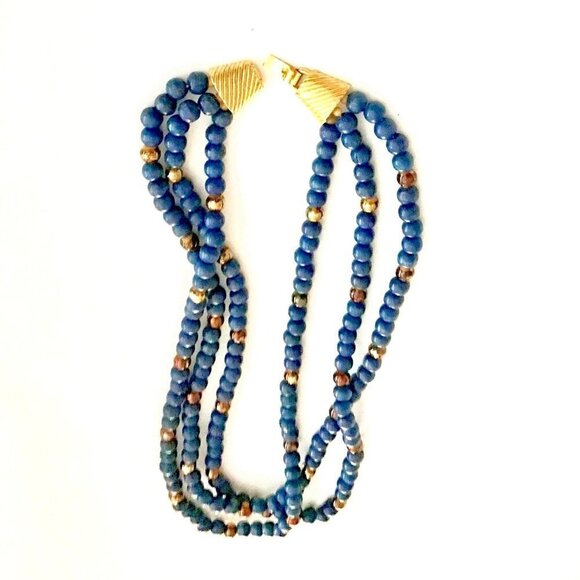 Lovely Vintage 1981 Mimi Di N Princess Mimi Di Niscemi Costume Jewelry Blue Copp - Picture 1 of 9